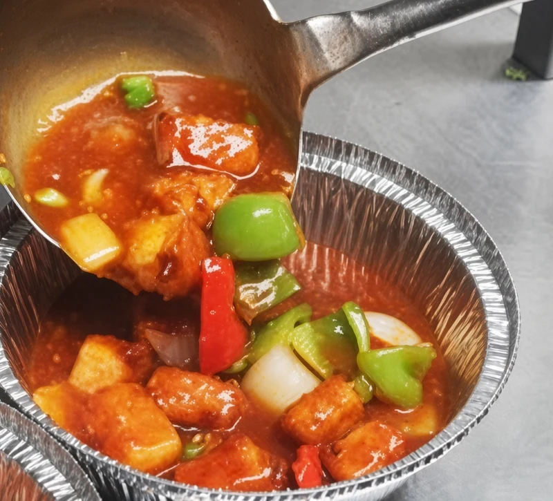 Chilli Paneer, a vegetarian Indo-Chinese dish on the Darbar Restaurant menu