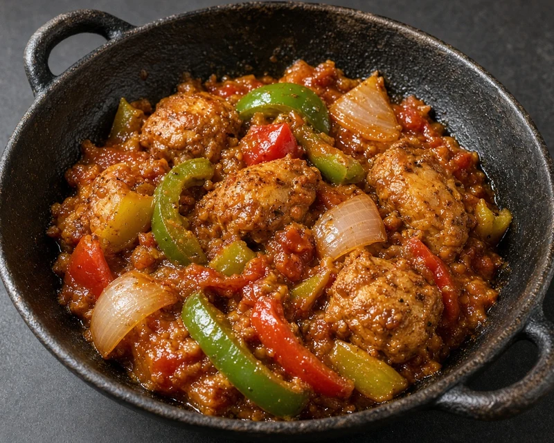 Chicken Kadai cooked with onion, pepper, garlic and spices at Darbar Restaurant Regina